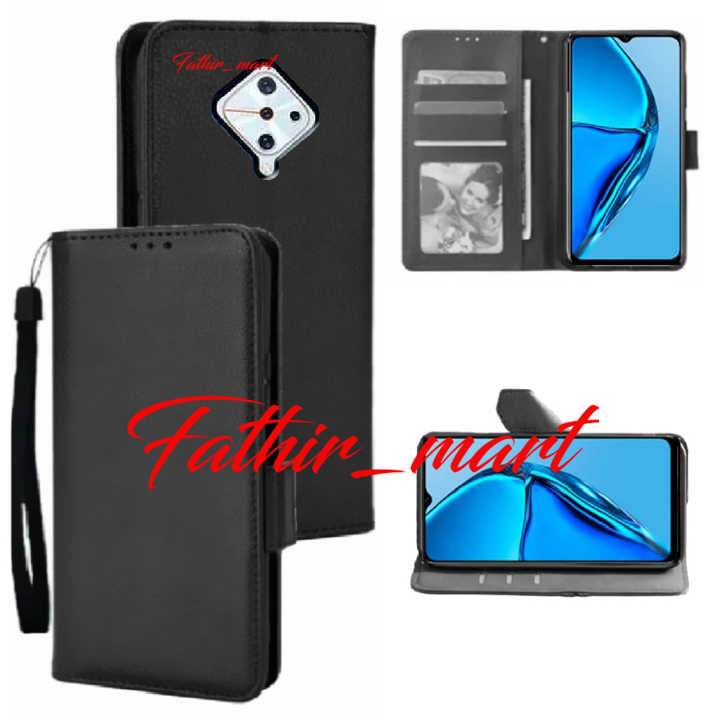 Case Dompet Hp VIVO S1 PRO Case Leather Flip case Cover Kulit Casing Dompet