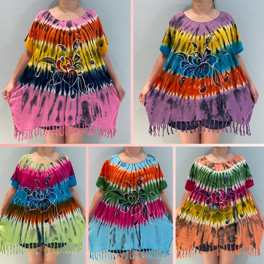 BAJU BALI BLUS LUKIS RONCE SUPER JUMBO FIT TO XXXXL R/B REAL PICT!!