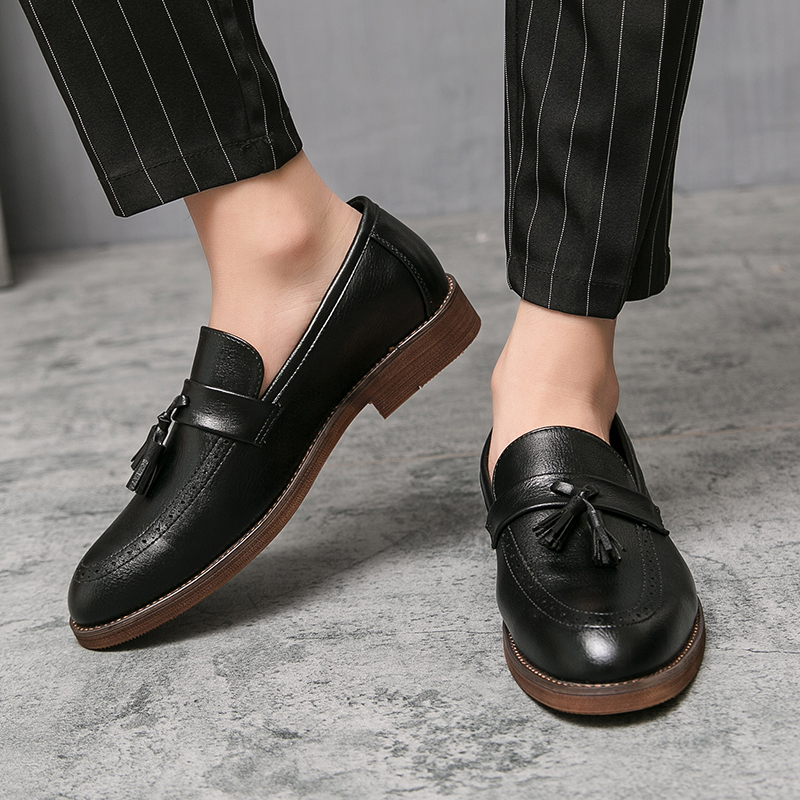 Ready Stock Import Kulit Sapi Asli Sepatu Pria Penny Tassel Loafer Sepatu Pantofel Santai Formal Kerja Kantor Anti Slip Murah 293