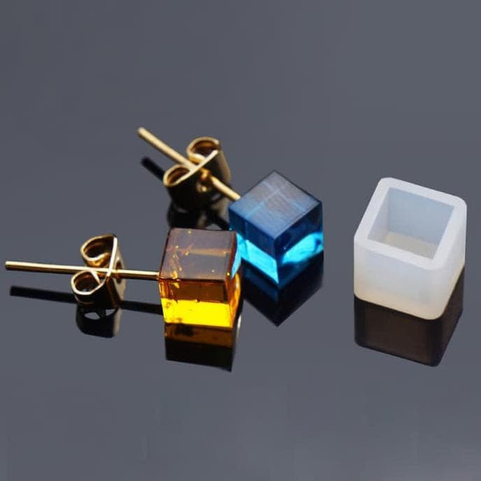 Cetakan Resin Anting Earring Sepasang Bahan Silikon Silicon Peralatan Perlengkapan Kerajinan Tangan 