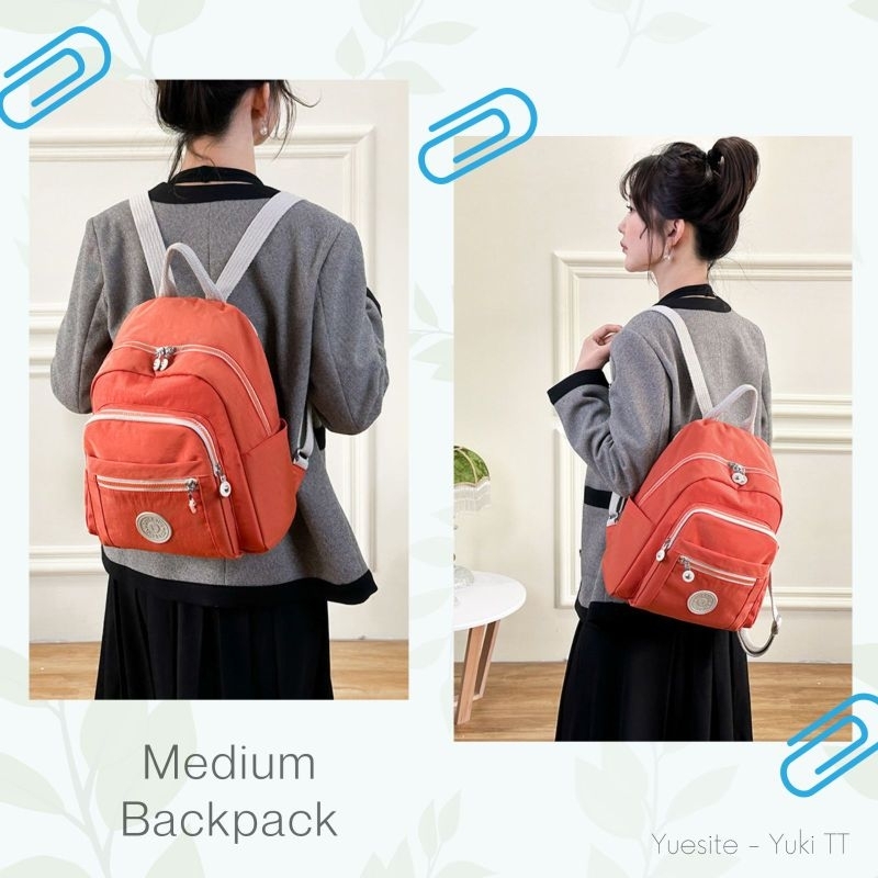 YUESITE YUKI TT TAS RANSEL WANITA MEDIUM BACKPACK IMPORT POLOS KOREA MURAH