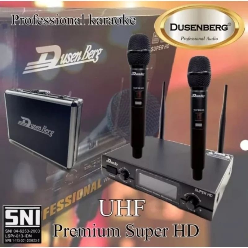 Mic Wireless Dusenberg Super HD Microphone UHF Wireless