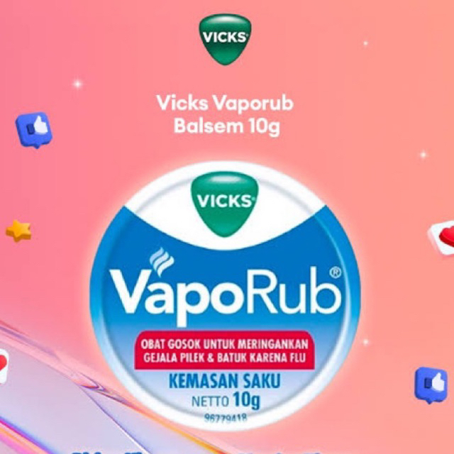 VICKS VAPORUB - 10 gr balsam oles | bayi anak keluarga balsem batuk pilek kembung viks