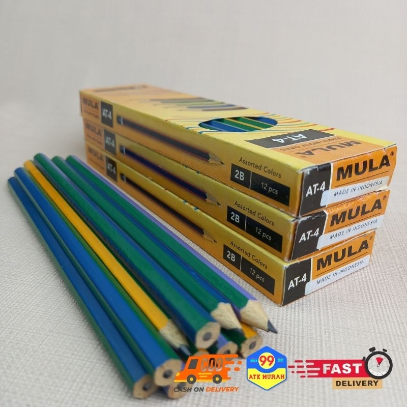 (AT-4 ) Pensil 2B MULA/Pencils 2B/Pensil Murah/Alat tulis