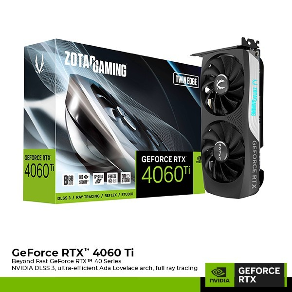 ZOTAC RTX 4060 Ti 8GB Twin Edge 8GB GDDR6 GAMING GEFORCE