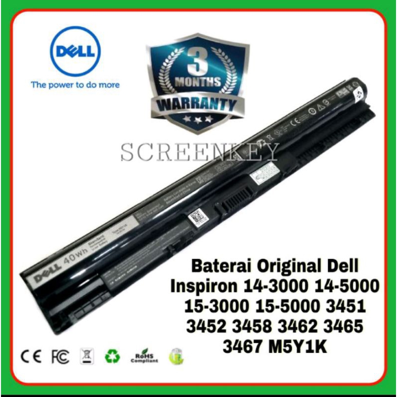 Baterai Laptop Dell Inspiron 14 5451 5455 5458 5459 15 3565 3458 3567 3573 3576 5568 M5Y1K Original