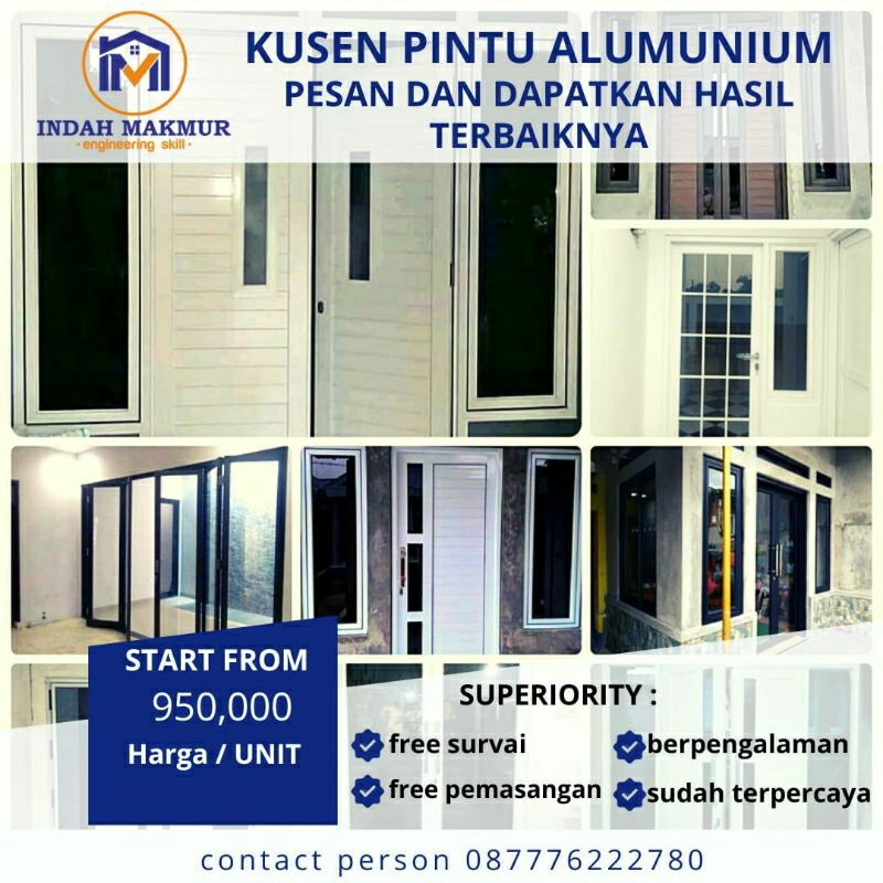 Pintu Kusen jendela Alumunium
