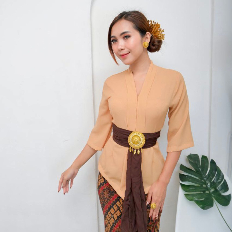 kebaya Kartini lonceng polos - kebaya Kartini lonceng trompet