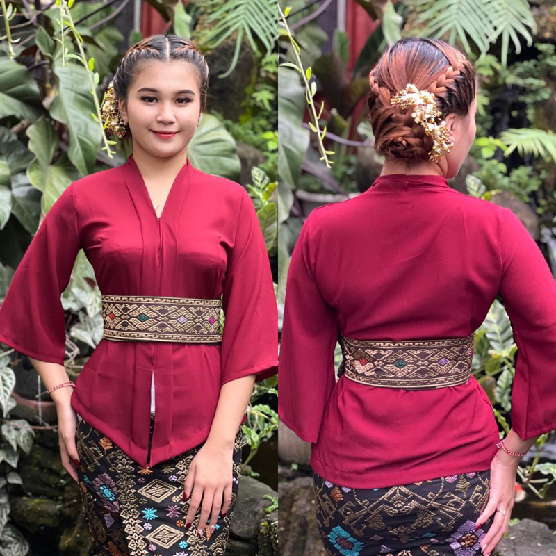 kebaya polos kartini Lonceng / kebaya kartini trompet / kebaya bali