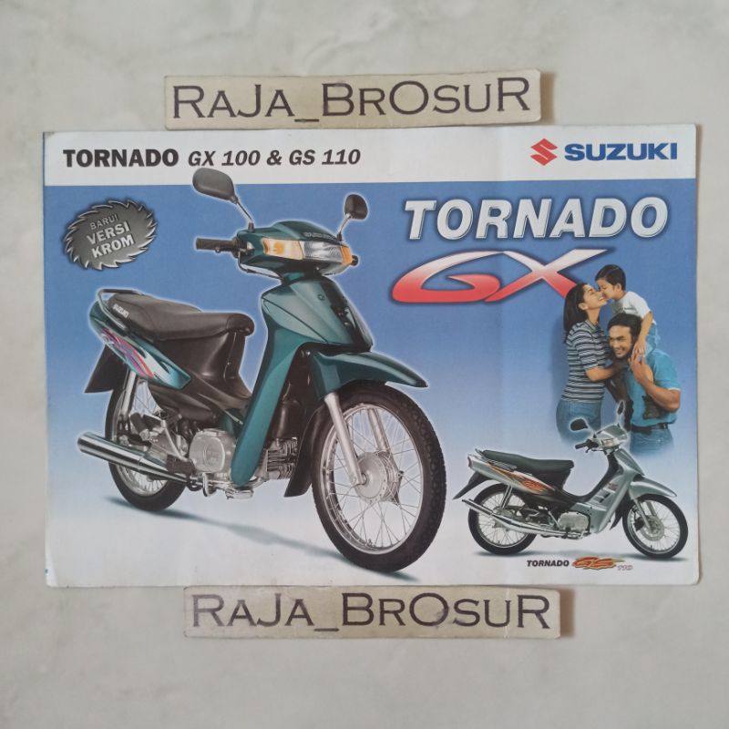 Poster brosur katalog leaflet jadul lawas Suzuki Tornado GS110 GS 110/Tornado GX100 GX 100 Krom Chro