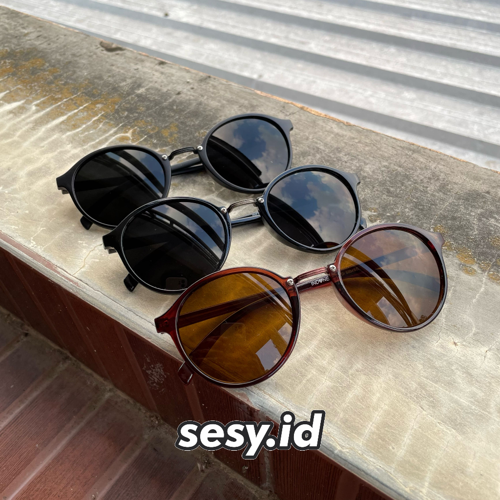 Kacamata Bulat Oval Kacamata Hitam Oval Kacamata Boboho Murah