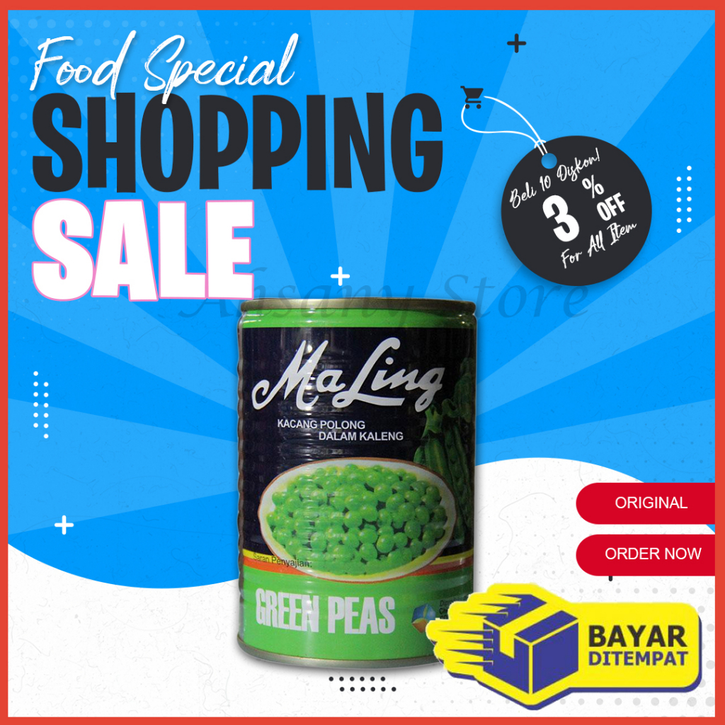 

Kacang Polong Hijau Kaleng Maling 397gr