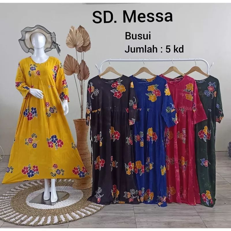 COD GAMIS BATIK premium /GAMIS WANITA MUSLIM /GAMIS MOTIF SUNAN bahan rayon tebal dan dingin di paka