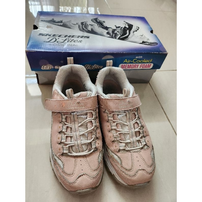 sepatu skechers d'lites original second size 37 insole 23.5cm