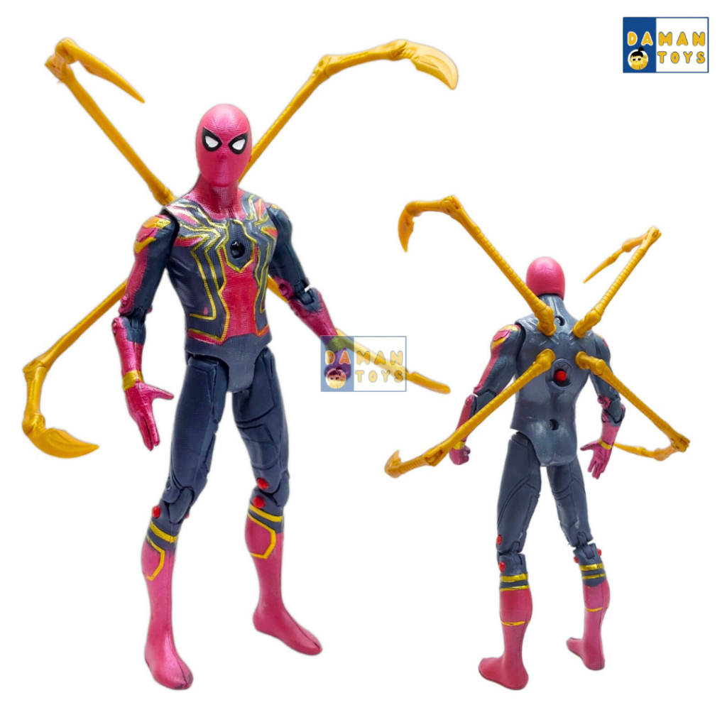 6pcs Mainan Anak Spiderman Super Hero Action Figure Pajangan