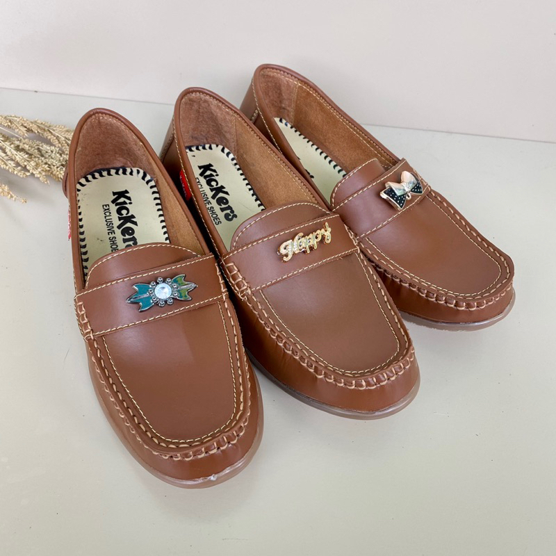 Sepatu Slip On Flat Selop Casual Santai Wanita-Sepatu Wanita Flat Dinas Kerja Sekolah Kuliah Formal