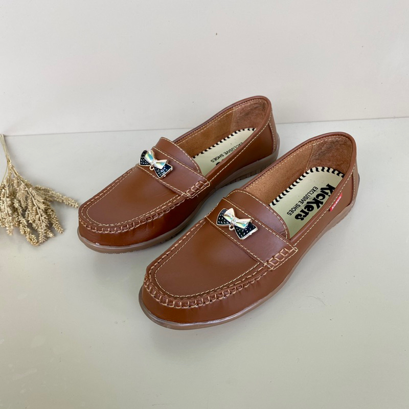 Sepatu Slip On Flat Selop Casual Santai Wanita-Sepatu Wanita Flat Dinas Kerja Sekolah Kuliah Formal