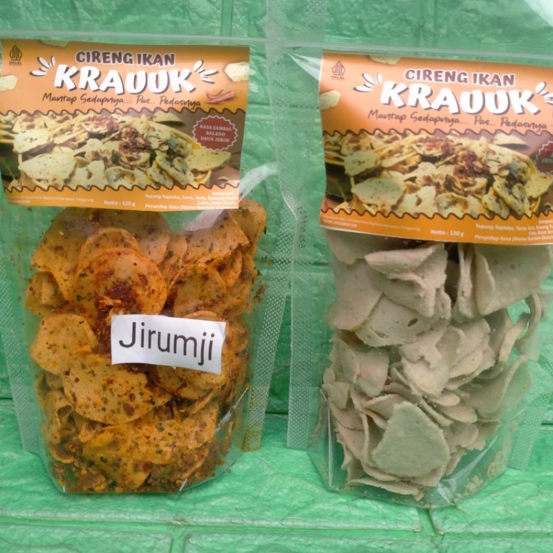 

120Gram CIRENG IKAN KRAUUK Cemilan KRIUK KRAUK Mewah Rasa Ori Balado Pedas daun Jeruk