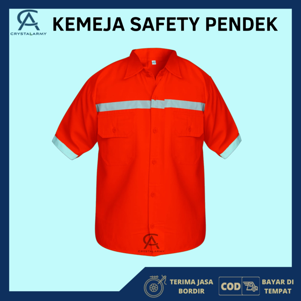 Atasan Kerja Lengan Pendek / Kemeja Safety Pendek / Wearpack Safety / Setelan Baju