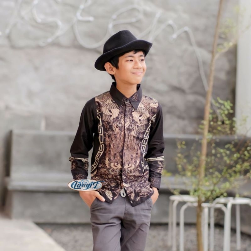 Batik anak lengan panjang umur 3-13 tahun batik Pekalongan hem anak size m l xl xxl fashion anak kemeja anak formal batik anak tk