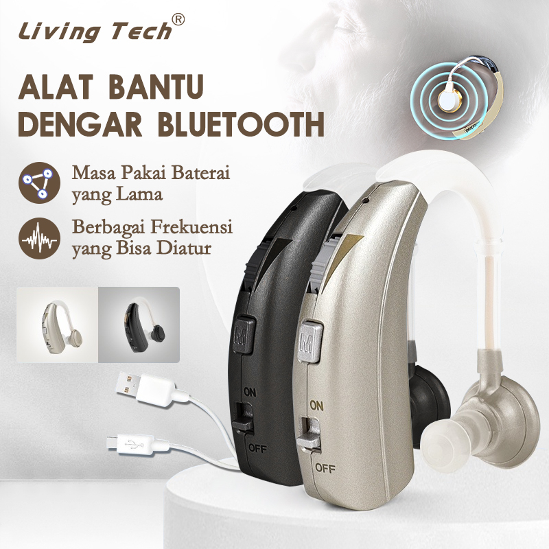 Living Alat Bantu Dengar Mini , Alat Bantu Dengar Bluetooth Penguat Suara/Alat Bantu Dengar Suara