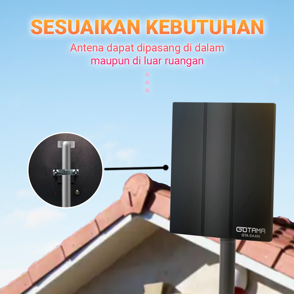 Antena tv Digital Luar Dalam Indoor Outdoor Gotama 2 TV DA-488