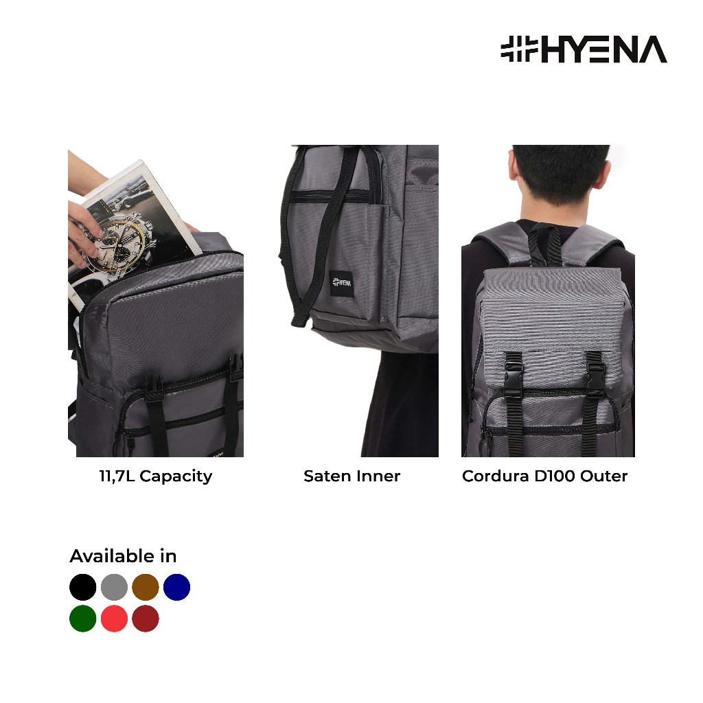 HYBRAND x Hyena [488] - TAS RANSEL HYENA TAS NAMA BACKPACK UNISEX IMPOR TAS KULIAH TAS KERJA GOOD QUALITY