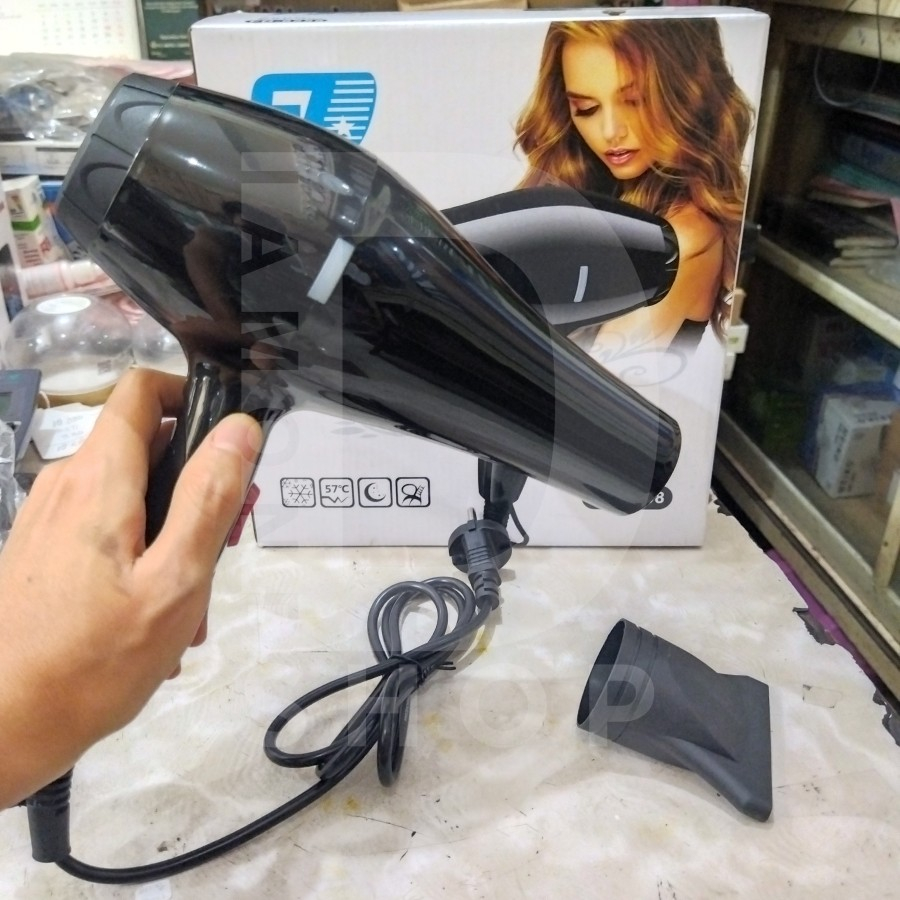 Hair Dryer Pengering Rambut Body Besar FD-500 500W 500 Watt Hitam