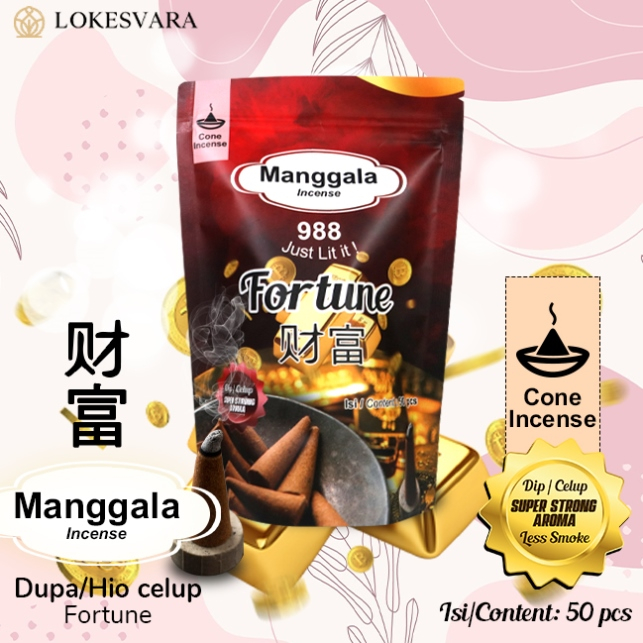 Dupa Hio Wangi Harum Buhur Bukhur Kerucut Cone Manggala Celup 50pcs/pack