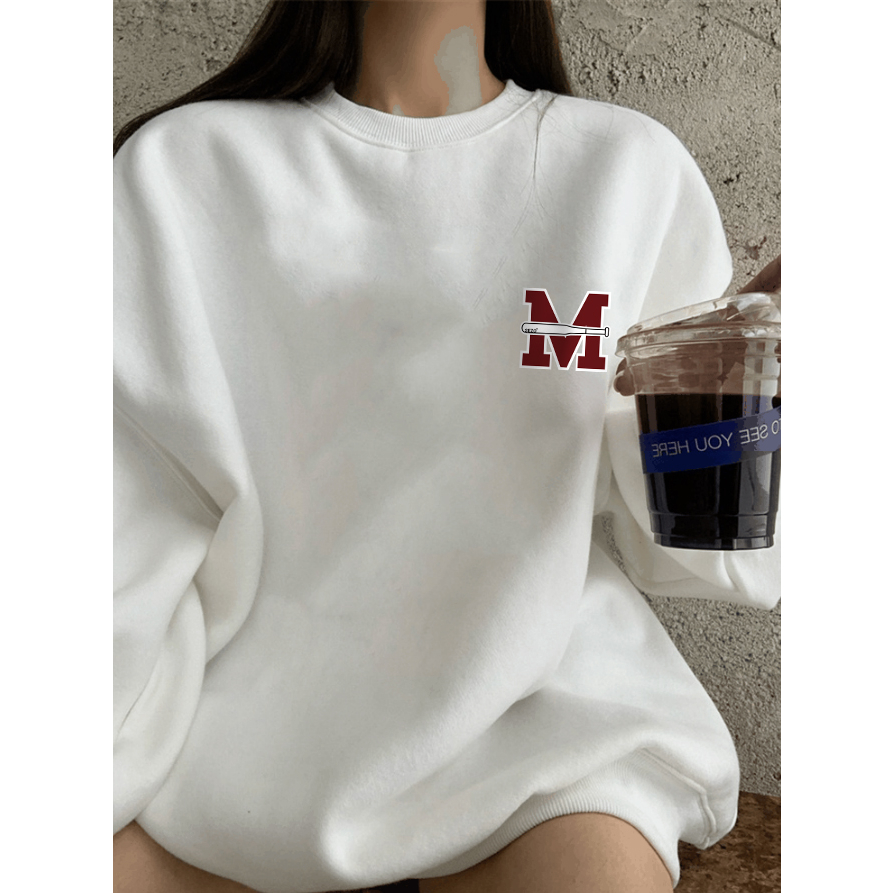 Kaos Lengan Pendek Retro Letter ”M” Korean Style/Kaos Oversize Wanita/Atasan Wanita