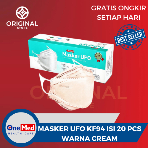 MASKER UFO KF94 KARET EARLOOP 3D 4PLY ISI 20 PCS ONEMED