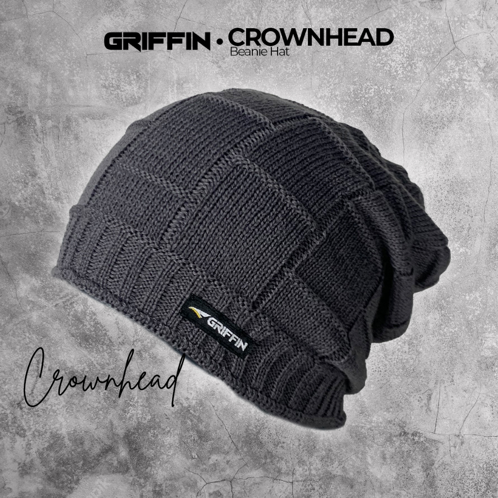 Topi Kupluk Pria Rajut Dewasa Keren Premium Crownhead by Griffin