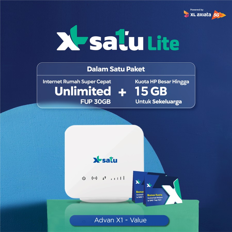 Modem ADVAN X1 XL SATU Lite Value  Wifi Unlimited 30GB Kuota HP 15GB Garansi Resmi 12 Bulan K379 -  
