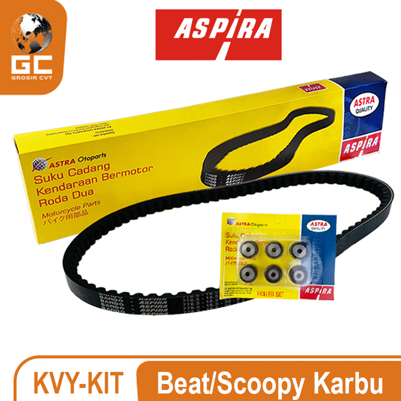 Aspira Vanbelt V Belt Van belt Fanbelt Kit Assy Set Honda Beat 110 Karbu H2-231PA-KVY-1200