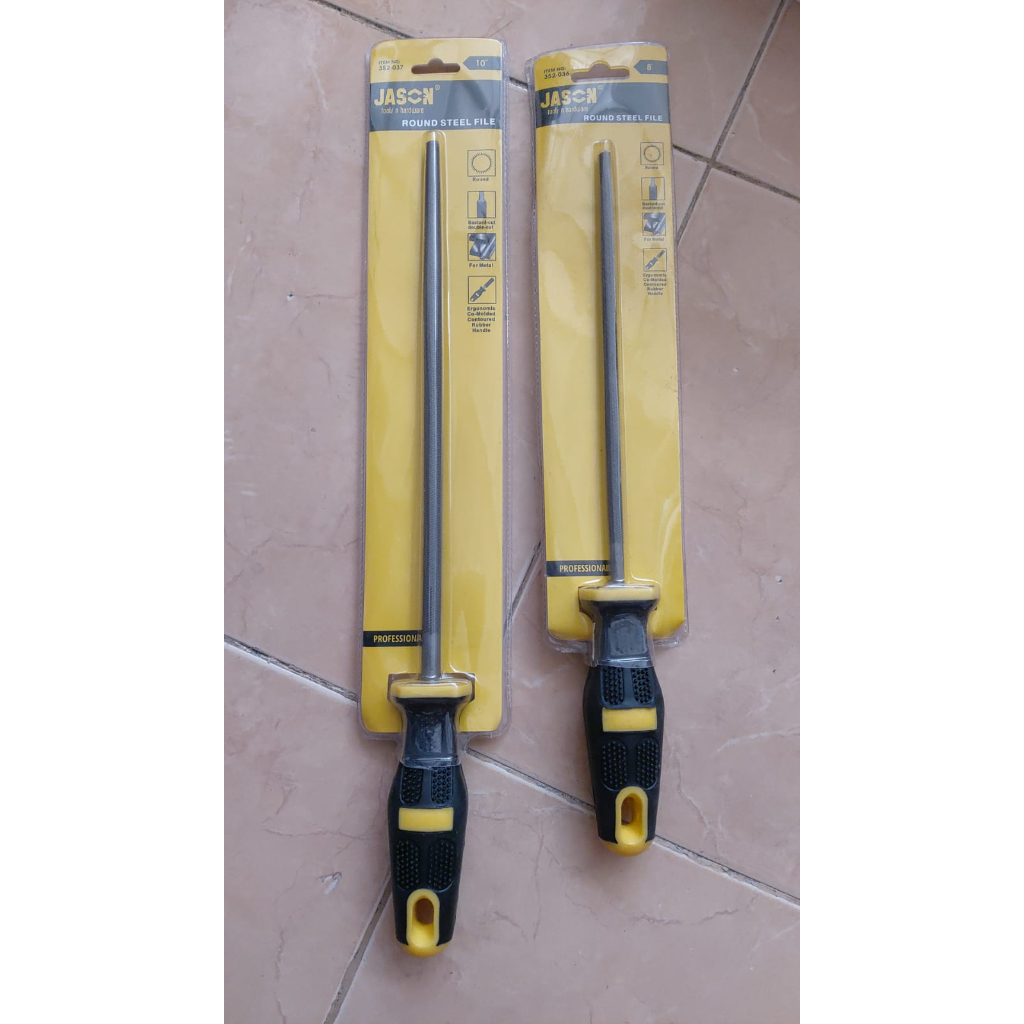Kikir Bulat Kasar 10&quot; Jason (352-037) &amp; 8&quot; (352-036)