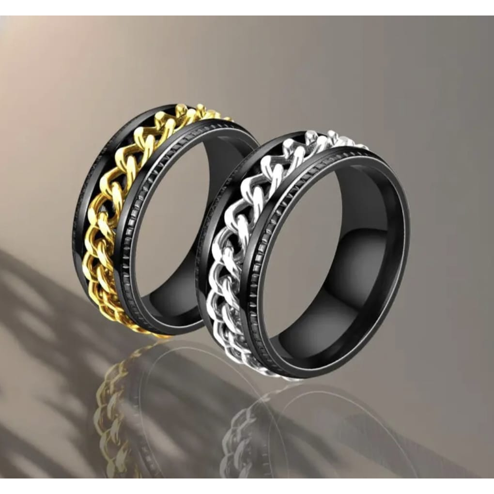 CINCIN TITANIUM/ CINCIN RING/ SPINNER CINCIN RING /CINCIN TITANIUM RING RANTAI//BISA BAYAR DITEMPAT 