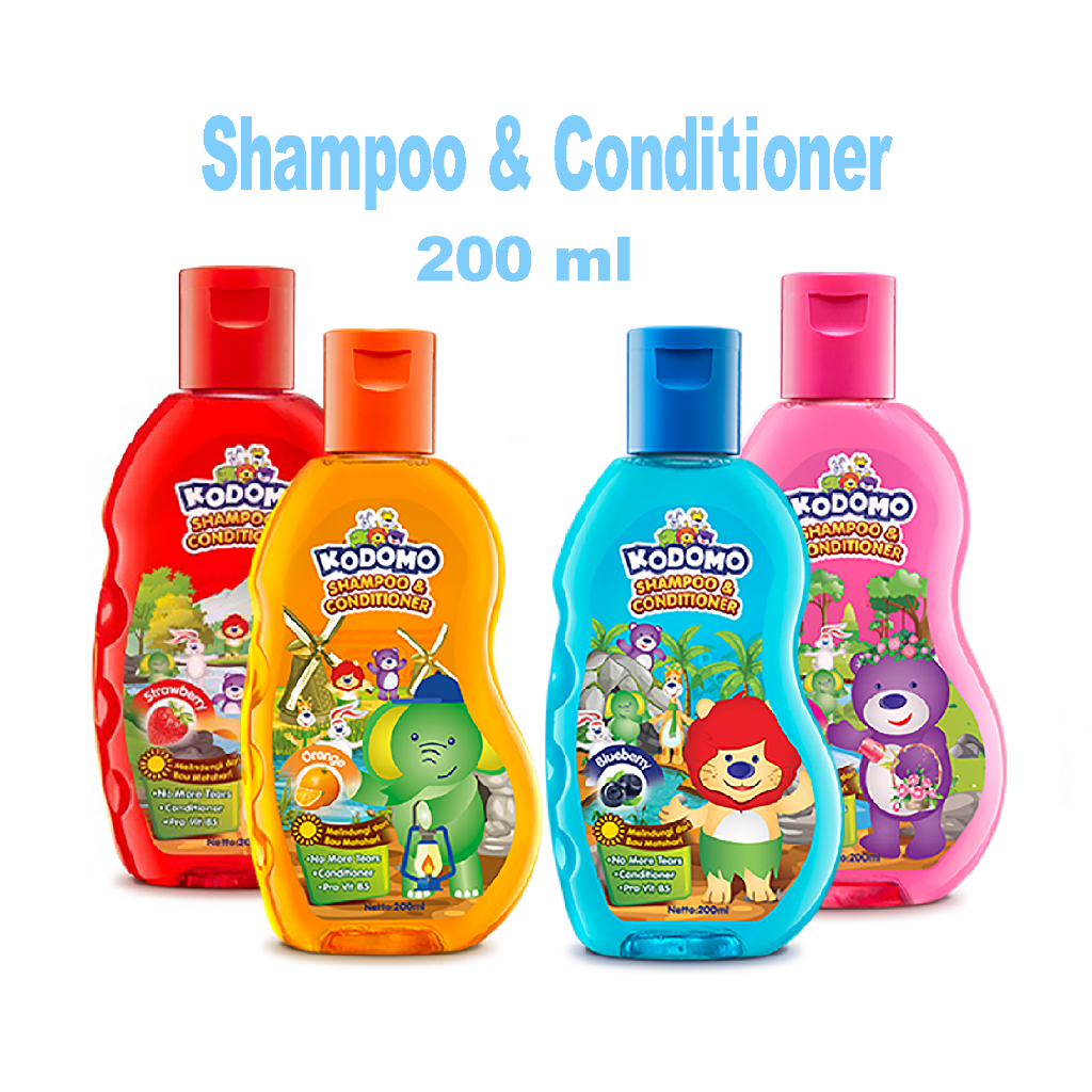 Kodomo Shampoo Gel Cherry / Blueberry / Strawberry / Orange Botol 200ml - Sampo Anak