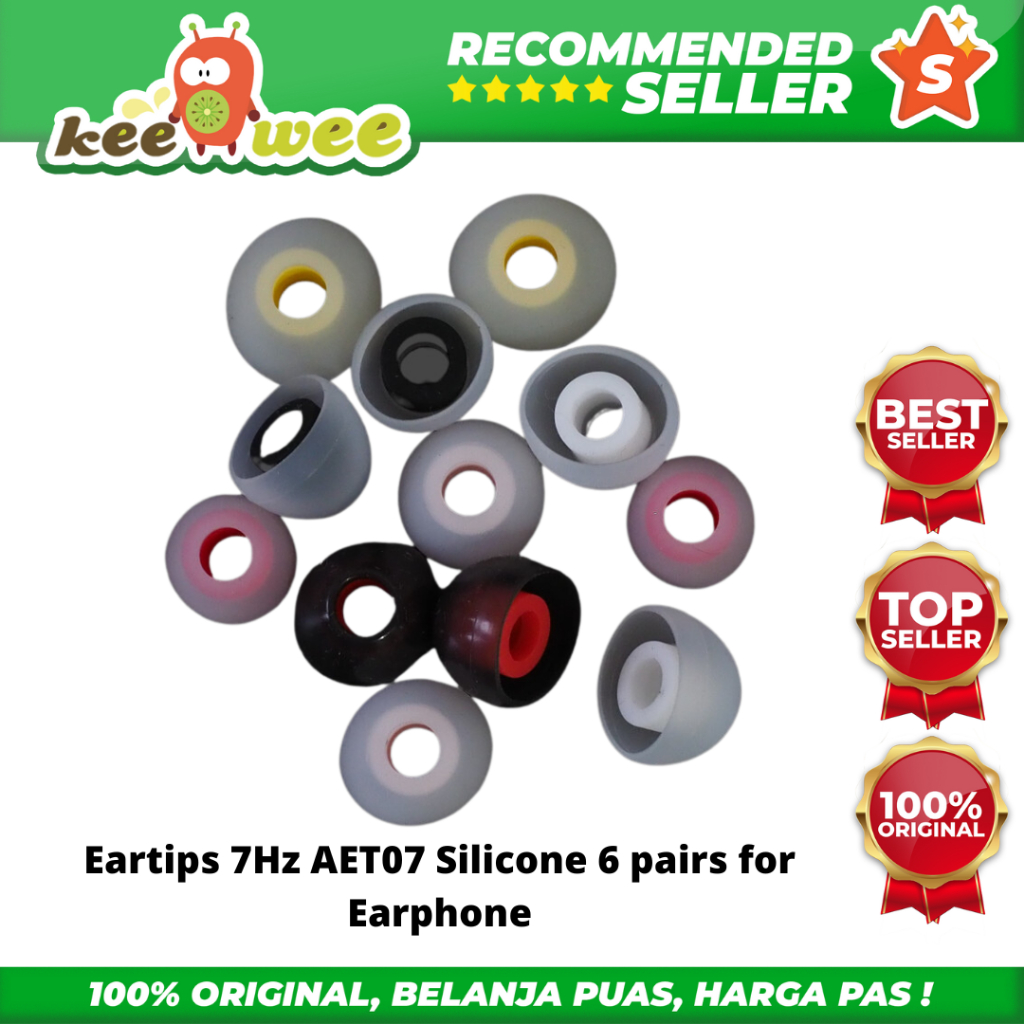 Eartips 7Hz AET07 Silicone 6 pairs for Earphone