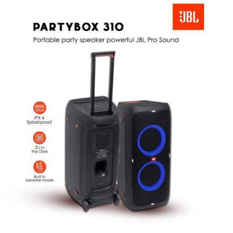 JBL PartyBox 310 Karaoke Speaker Portable Bluetooth Garansi Resmi IMS