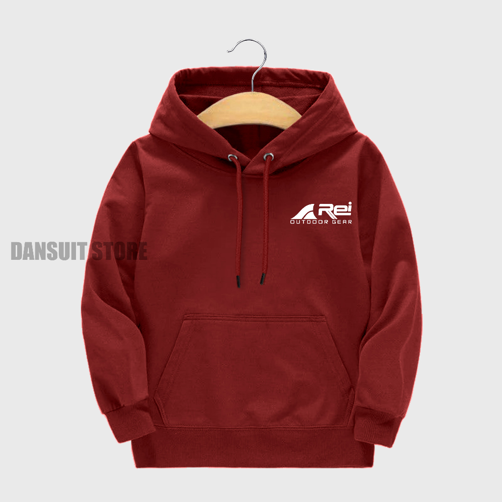 Sweater Hoodie Anak Laki-laki/Perempuan Usia 4-13 Tahun Hoodie Anak Sablon Motif Logo A Rei Bahan Tebal Premium