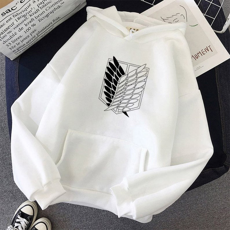 AOT Logo Hoodie Attack On Titan Jaket Anime  || Size L - XXL