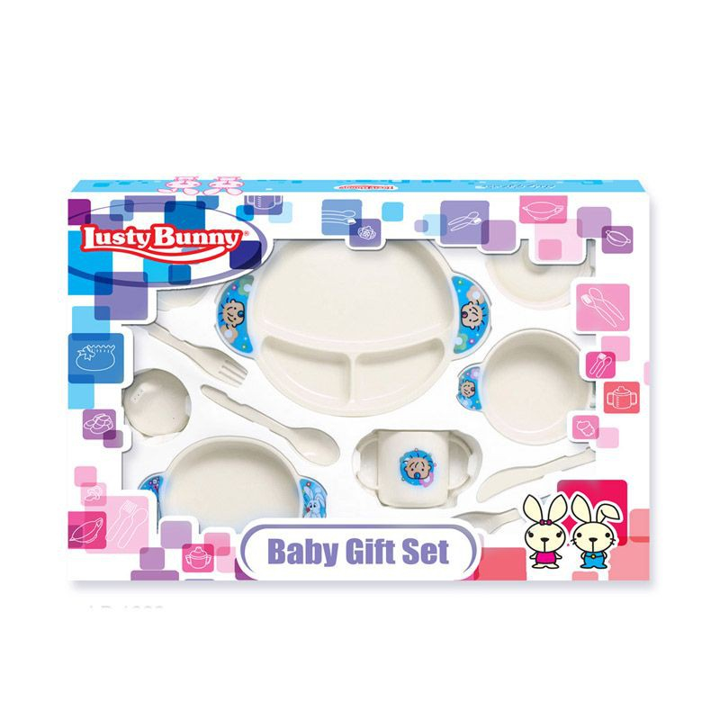 LustyBunny Feeding Set Perlengkapan Makan Bayi LB1882/ Set Peralatan Makan Bayi /Lusty Bunny Peralatan Makan Bayi