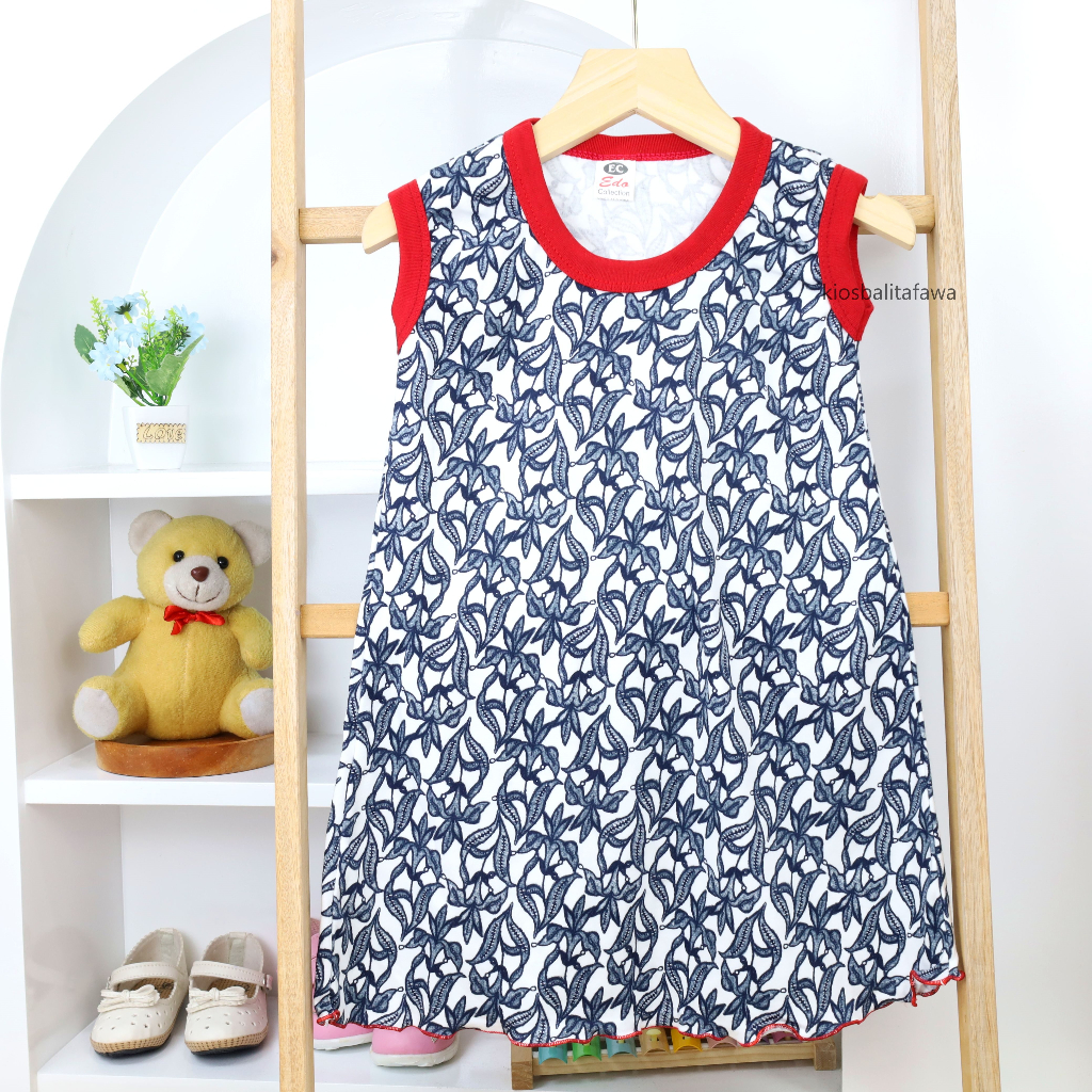 (ISI 3 PCS) Dress Yukensi uk 3-5 Tahun / Baju Harian Daster Anak Perempuan Atasan Bahan Kaos Murah