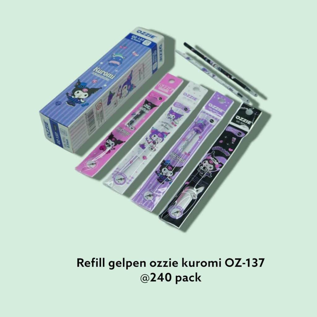 

Refill Gelpen Ozzie Motif Kuromi OZ-137 1 Box (isi 20pcs)