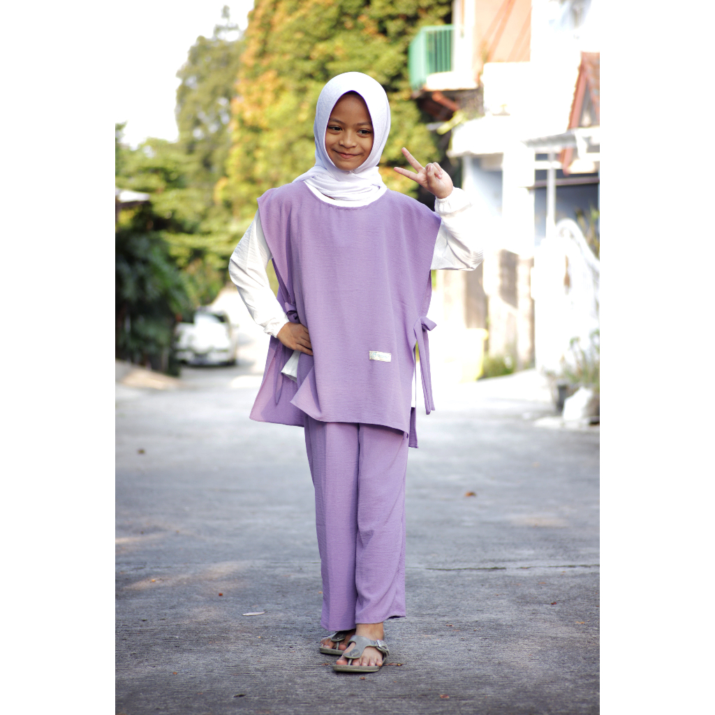 One Set Chika 3 in 1 Gamis Muslim Anak