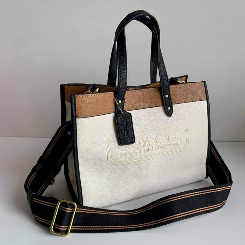 C0777 C2004 C1955 C6846 C8448 C8458 CH325 Original COACH Field Tote 30 In Colorblock With Coach badge