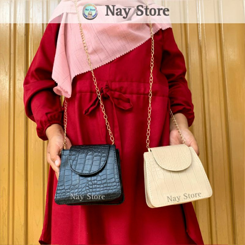 TAS SELEMPANG WANITA MINI | SLING BAG MINI CROCO