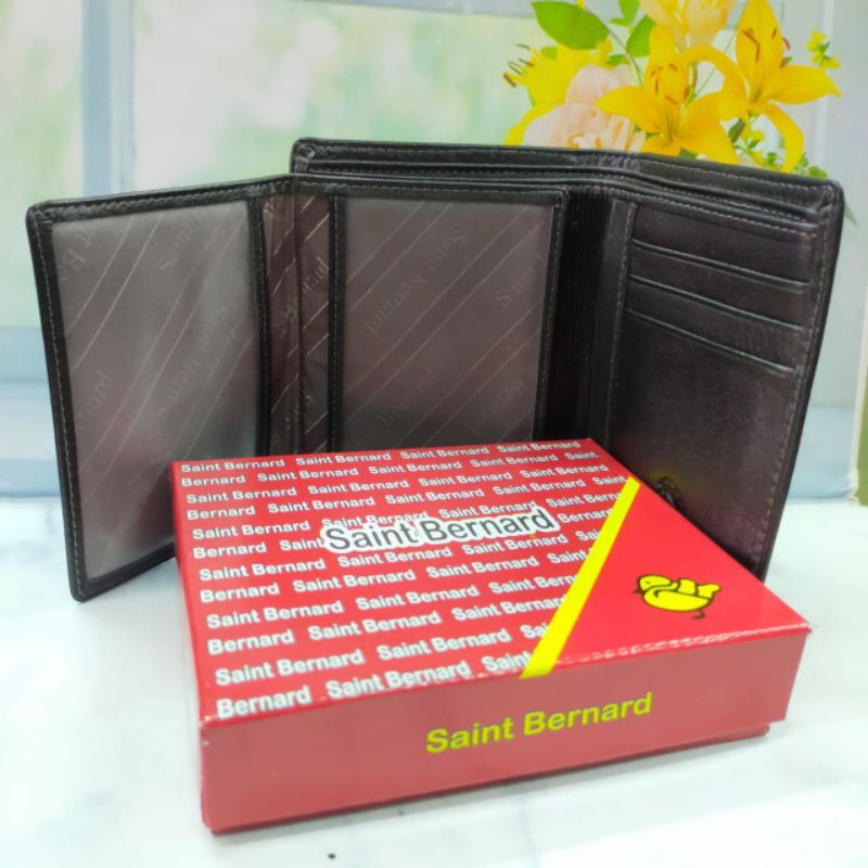 Dompet kulit lipat pria model diri saint bernard