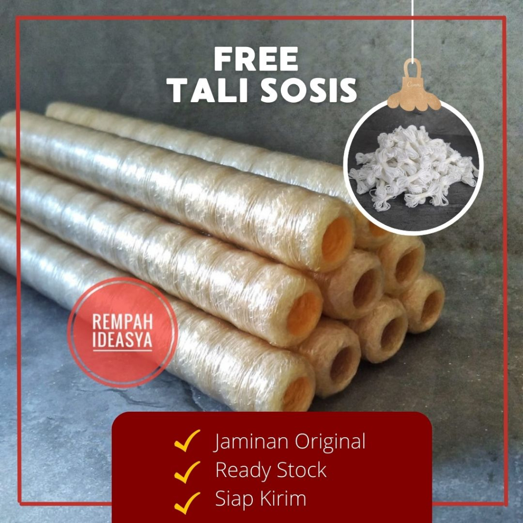 

SIAP KIRIM 23mm Casing Jumbo / Selongsong Sosis Selulose Cellulose Food Grade Clear