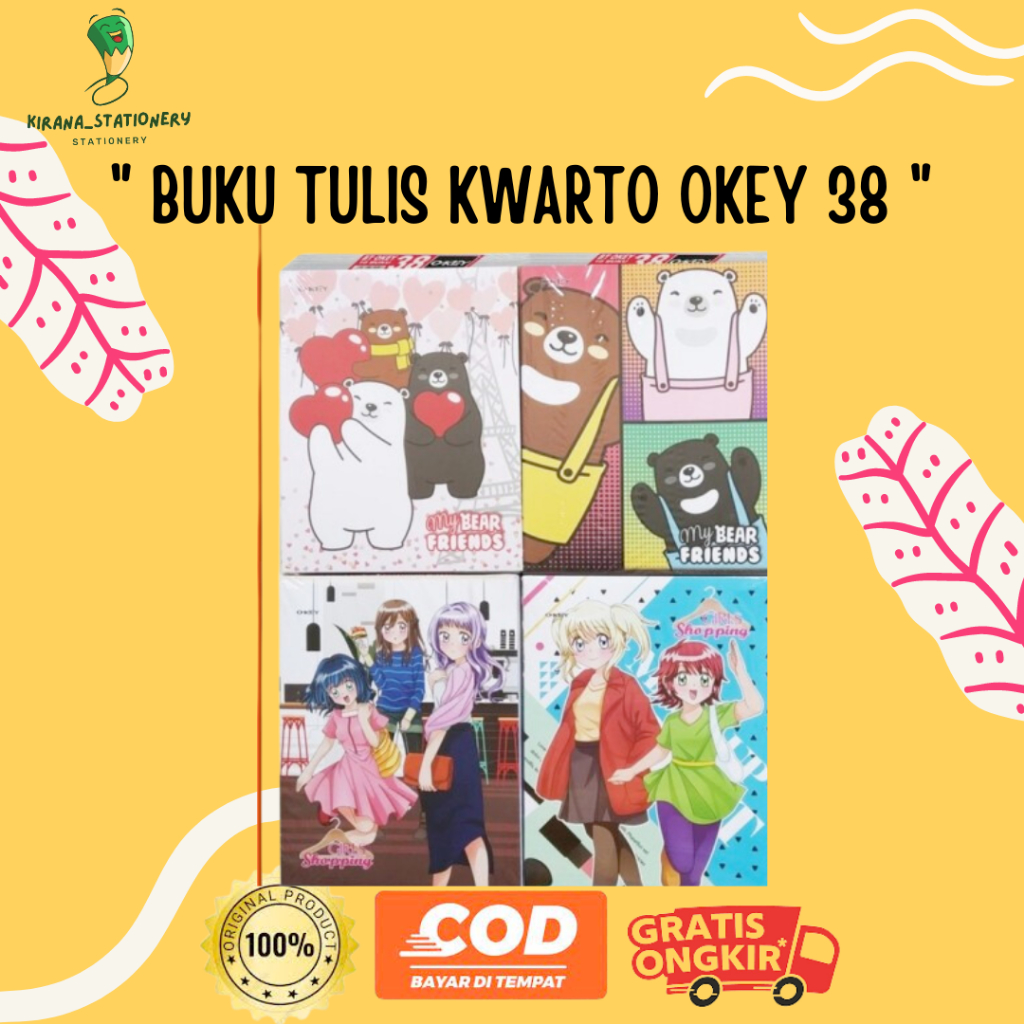 

BUKU TULIS OKEY KIKY GARIS 38 LEMBAR 1PAK BUKU TULIS OKEY KIKY BUKU TULIS MURAH BUKU TULIS [PAK]